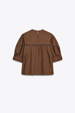 ZW COLLECTION LACE BLOUSE - Zara фото 13