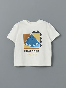 Bisiklet Yaka Bask?l? Erkek ?ocuk Ti??rt