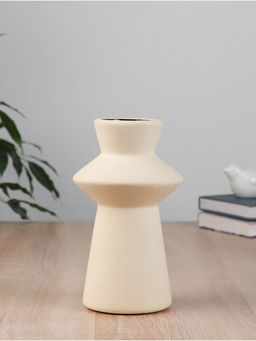 Ваза для цветов «Олвен», d=7 см, 19×9 см, керамика, бежевая