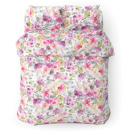 Пододеяльник 2-х спальный "Жаклин" 175х215см, поплин 115г/м2, хлопок 100%, упаковка "классическая" ПВХ 28х41см "Домашняя мода" (Россия)