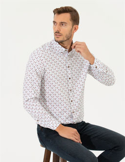 Beyaz Regular Fit Uzun Kollu G_mlek - Pierre cardin фото 2