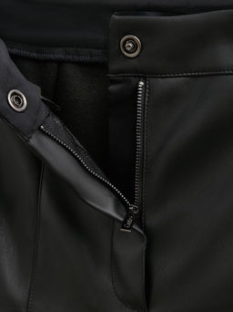 CONTE Брюки из экокожи с фигурными шлёвками LBK 2852 black - Conte elegant фото 7