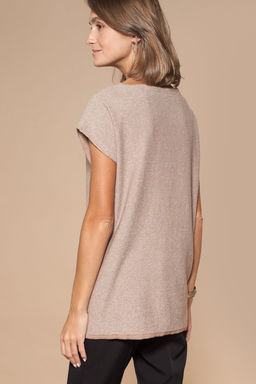 Свободный джемпер тонкой вязки с люрексом