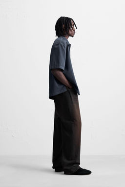 EMBROIDERED TEXTURED OVERSHIRT