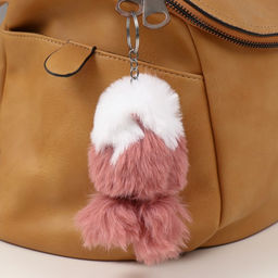 Цена за 12 шт. Брелок для ключей на кольце Пушистик. Малышка в шубке, на сумку, рюкзак, , 11 см, МИКС - Simaland фото 2