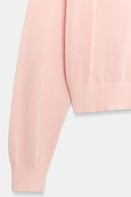 CHAQUETA PUNTO FINO / Rosa pastel