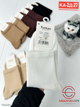 Женские носки однотонные 10 пар