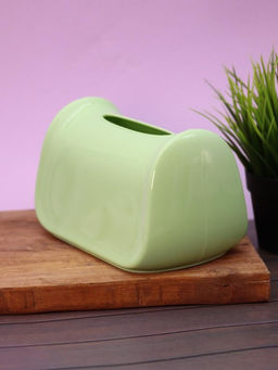 Салфетница Glossy bow, green (21*12,5*12,5 см)