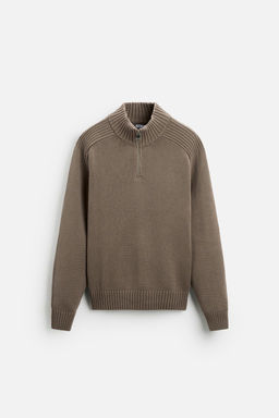 HIGH NECK QUARTER-ZIP SWEATER - Zara фото 23