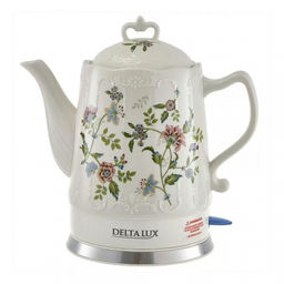 Чайник эл.DELTA LUX корпус из фарфора 1,5л "Цветы" 1500Вт арт. DL-1239