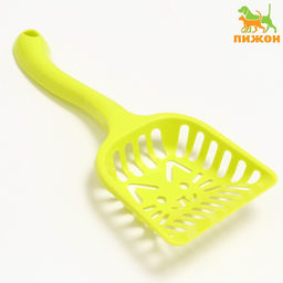 Цена за 2 шт. Совок фигурный «Кот» с эргономичной ручкой, 28×10 см, зелёный