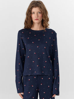 Комплект домашний женский синий с узором - Mark formelle фото 3