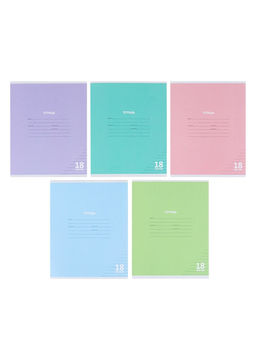 Компл тетр из 10шт 18л лин КПК "Пастель", обл мел карт, блок ОФСЕТ, 5 видов 10991554