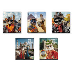 Цена за 2 шт. Тетрадь 48л. ErichKrause "CatVoyage" клетка (64875) глянцевая ламинация