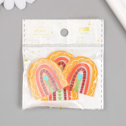 Цена за 4 шт. Декор для творчества акрил Тюльпан и радуга, 0.2?3.6?3.6 см