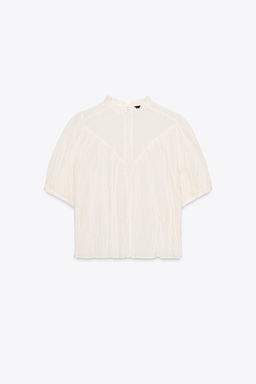 RUSTIC INSERT BLOUSE - Zara фото 5