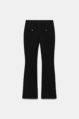 PANTAL?N FLARE BOTONES / Negro - Zara фото 9
