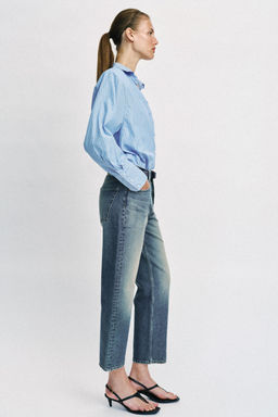 JEANS Z1975 SLIM CROPPED TIRO MEDIO / Azul / Verde - Zara фото 3