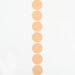 Наклейки крафт без рисунка, 300 шт. в рулоне, 3.8×3.8 см