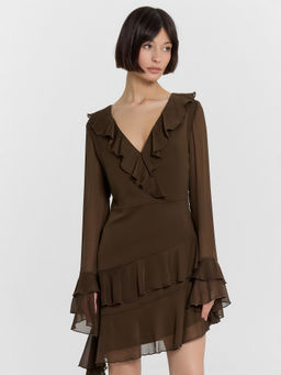 Платье женское коричневое - Mark formelle фото 3