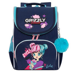 RAm-484-6 Рюкзак школьный с мешком - Grizzly фото 40
