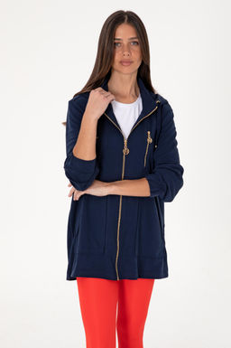 Kad_n Lacivert Sweatshirt Sepette S_rpriz _ndirim - U.s. polo assn фото 3