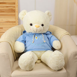 Мягкая игрушка «Медведь», в кофте, 95 см, цвет белый