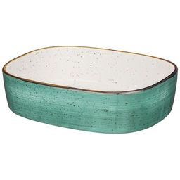 БЛЮДО ДЛЯ ЗАПЕКАНИЯ В ПЛЕТЕНОЙ КОРЗИНЕ BRONCO NATURE 29,5*20*8 СМ 1200 МЛ МЯТНОЕ  фото 4