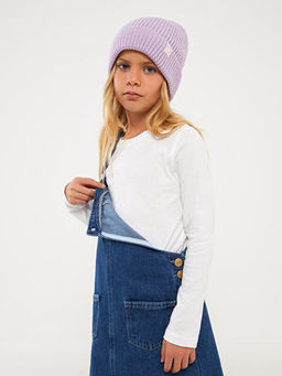 Bisiklet Yaka Uzun Kollu Basic K?z ?ocuk Ti??rt