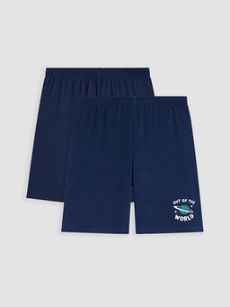 Bask?l? Erkek ?ocuk Pijama Alt? 2li