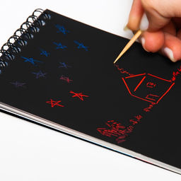 Блокнот - гравюра на новый год «Молния Маккуин», 10 листов, лист наклеек, Тачки