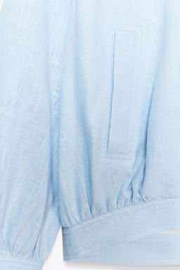 BOMBER JACKET WITH LINEN BLEND - Zara фото 7