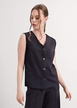 CLE Жилет жен. 156973/181вэ т.синий - Clever wear фото 2