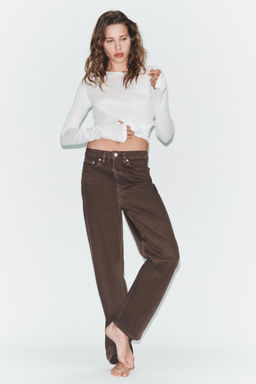 TRF MOM FIT HIGH-WAIST JEANS - Zara фото 10