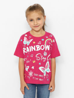 CRB wear/CWKG 63730-25-389 Футболка для девочки,ягодный/Ex.Cherubino