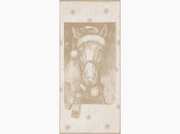 Полотенце махровое 6с102.511ж2 Лошадь новогодняя(лен3) 67х150см