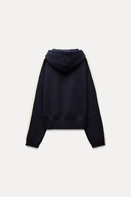 KNIT SWEATSHIRT WITH SIDE STRIPE - Zara фото 4