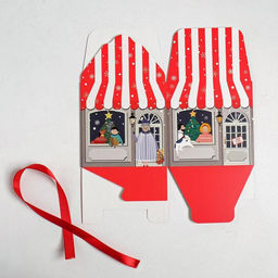 Цена за 3 шт. Коробка подарочная новогодняя складная Волшебного Нового года, 12?12?12 см