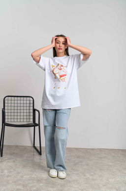 Футболка женская оверсайз "Мари" белый