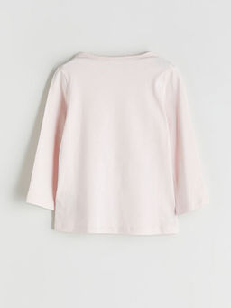 Bisiklet Yaka Uzun Kollu Bask?l? K?z ?ocuk P?jama ?st