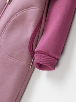 Комбинезон с карманами Колор блок "Орхидея" утепленный