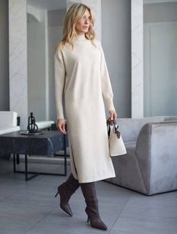 Платье тонкой вязки из хлопка с нейлоном VILATTE