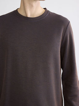 Bisiklet Yaka Erkek Sweatshirt