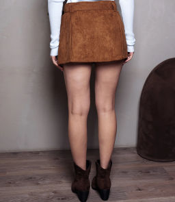 Юбка-шорты #КТ2866, шоколадный