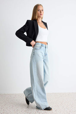 Mavi Y_ksek Bel Ekstra Wide Leg Palazzo %100 Pamuk Non-Stretch Jeans TWOSS25JE00179