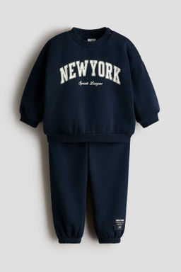 Conjunto estampado de 2 piezas en tejido sudadera