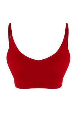 TRENDYOLMILLA Ekru Seamless/Dikissiz Ip Ask?l? Balensiz Kaps?z Bralette Orme Sutyen THMAW22SU0030 фото 5