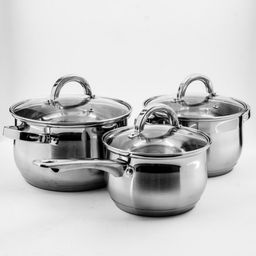 2127-1 Набор посуды 6пр 2,9л/3,9л/ковш 2,1л нерж/сталь (х4)