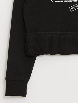 Bisiklet Yaka Bask?l? Uzun Kollu Erkek ?ocuk Sweatshirt - Waikiki фото 2