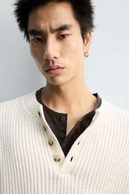 TEXTURED BAKER COLLAR JUMPER - Zara фото 5